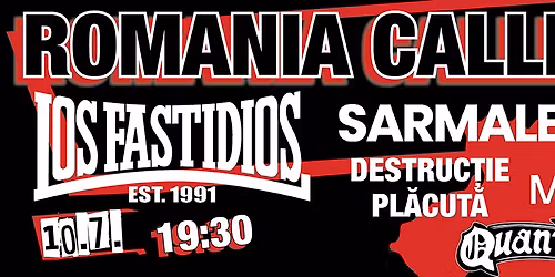 LOS FASTIDIOS \/ SARMALELE RECI - vineri, 10.07.26 Bucuresti @ Quantic