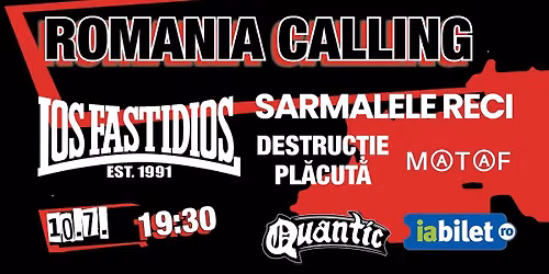LOS FASTIDIOS \/ SARMALELE RECI - vineri, 10.07.26 Bucuresti @ Quantic