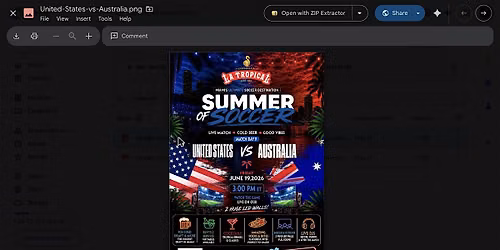 United States vs Australia \u2022 Soccer Watch Party at La Tropical Miami