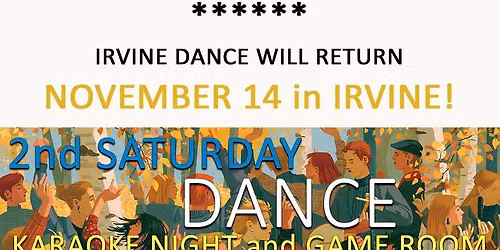 2nd Saturday Dance, Karaoke and Game Room — Family fun in Irvine, CA