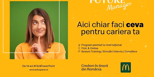 FUTURE Manager Timi\u0219oara - Powered by McDonald's \u00een Rom\u00e2nia