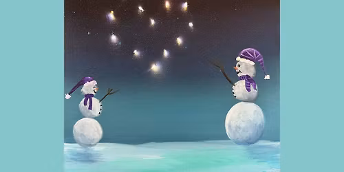 Winter Wonderland Art Camp Day 1 @ Happily Painted Studio