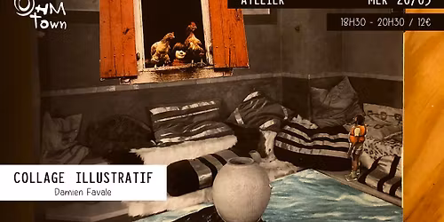 Atelier collage illustratif par Damien Favale