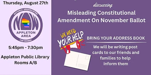 August Organizing Meeting - Discussing Misleading Constitutional Amendment on November Ballot