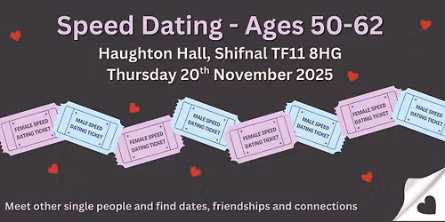 Speed Dating (50-62 year olds)