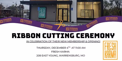Ribbon Cutting- Fresh Karma
