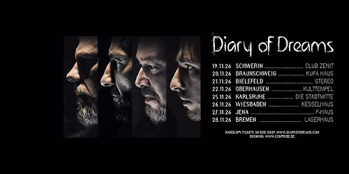 DIARY OF DREAMS Tour 2026 - Braunschweig, KufA Haus