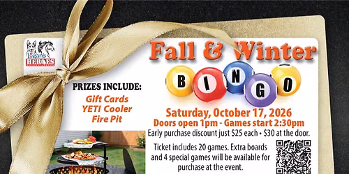 Fall & Winter Fun Gift Card Bingo