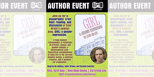 Author Event: Enid Brain\u2019s play GIRL: A Gender Expression