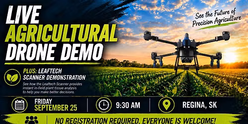 Live EASVISION Agricultural Drone Demo - Regina, SK