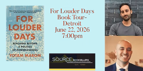 FOR LOUDER DAYS Author Event