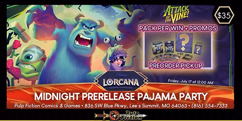 Lorcana Attack of the Vine! Midnight Prelease Pajama Party