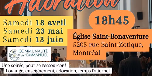 Soir\u00e9e de pri\u00e8re Louange et Adoration