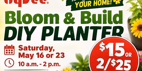 Bloom & Build DIY Planter Sale