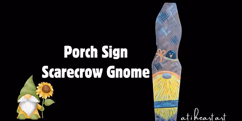 Scarecrow Gnome Porch Sign