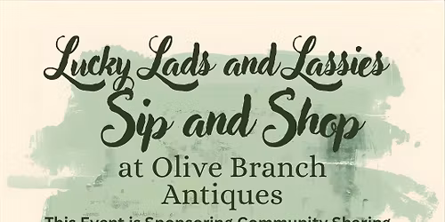 Lucky Lads and Lassies Sip and Shop