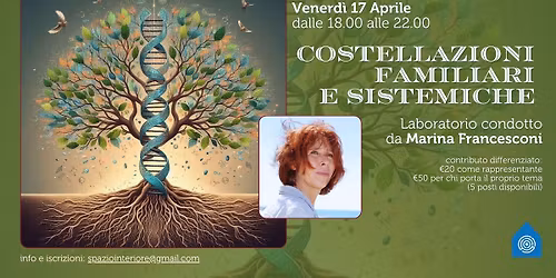 COSTELLAZIONI FAMILIARI E SISTEMICHE - Workshop con Marina Francesconi