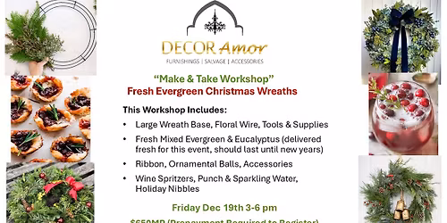 Make & Take Workshop: Fresh Evergreen Wreaths!