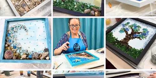 Crushed Glass Framed Creations DIY Resin Night