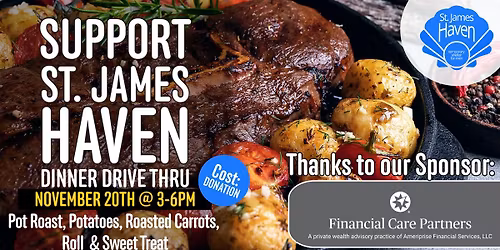 November Fundraiser Drive-Thru Dinner Sponsored by Financial Care Partners