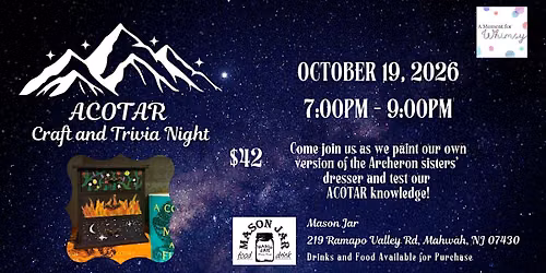 ACOTAR Craft and Trivia Night