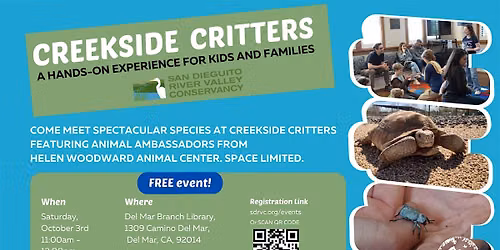 SDRVC Creekside Critters featuring Helen Woodward Animal Center