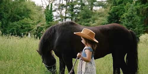 Pony Rides at Chip-in Farm with Farmer's Helpers.