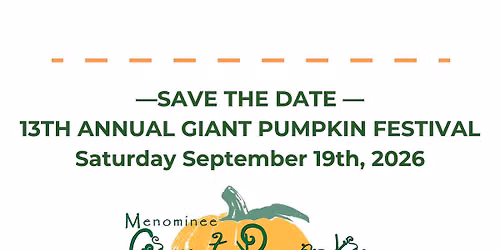 2026 Menominee Giant Pumpkin Festival 