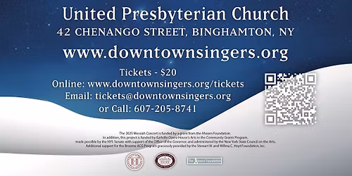 Binghamton Downtown Singers and Orchestra present, Handel\u2019s Messiah