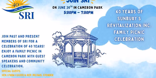 Celebrate 40 Years of Sunbury's Revitalization Inc.
