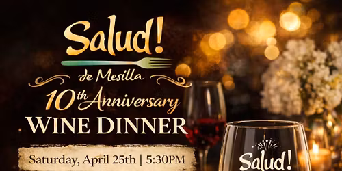 Saturday Night Wine Dinner - Celebrating 10 Years