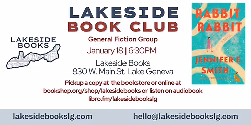 January Lakeside General Fiction Book Club