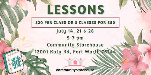 Mahjong Lessons at Community Storehouse