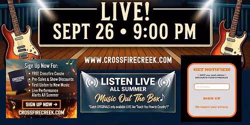 Kicker's Saloon Jacksonville USA | Crossfire Creek "Listen LIVE all SUMMER" Series