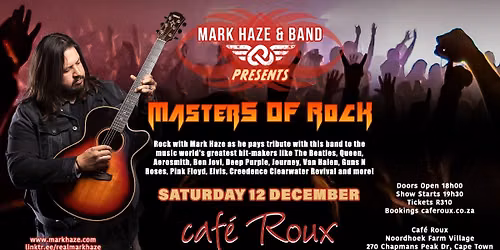 Mark Haze & Band presents Masters of Rock