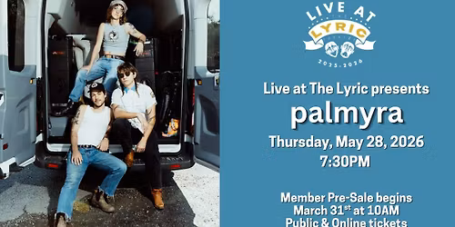 PALMYRA Live at The Lyric