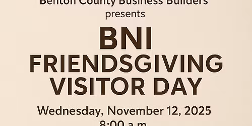 BNI Friendsgiving Visitors Day
