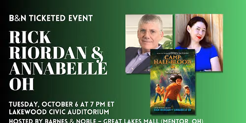 Rick Riordan & Annabelle Oh celebrate THE WILD ZONE: CAMP HALF-BLOOD w\/ B&N