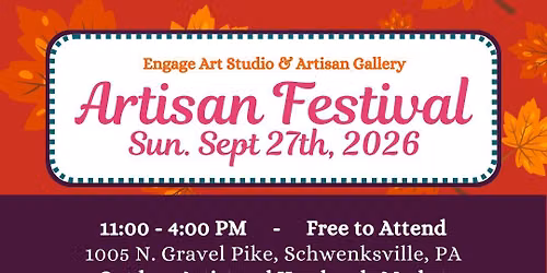 Artisan Festival - Sunday, September 27