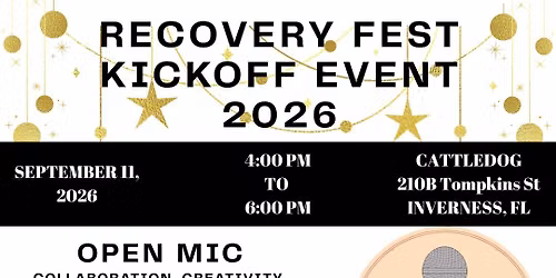 RECOVERY FEST KICKOFF EVENT - OPEN MIC NIGHT