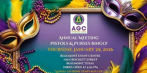 AGC of Southeast Texas Annual Meeting - Pistols & Purses Bingo!