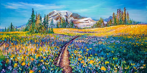 2 Day Oil Finger Painting a Mountain Landscape w\/ Kimberly Adams