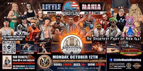 Johnstown, PA - Little Mania Mini Wrestling @ Johnstown Masonic Conference