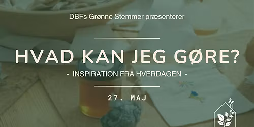 Gr\u00f8nne Stemmer: Hvad kan jeg g\u00f8re - inspiration fra hverdagen