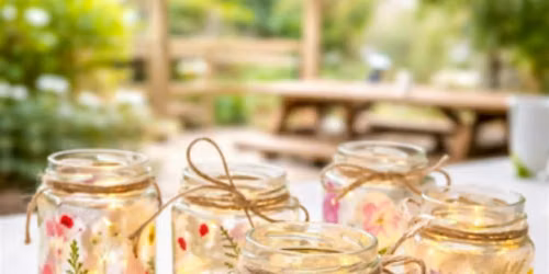 Pressed Flower Candle Jar