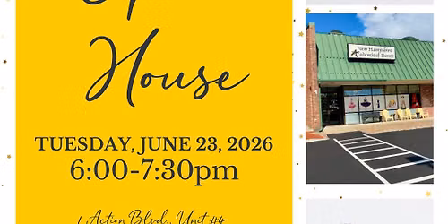 Open House- Tuesday, June 23, 2026
