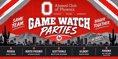 OHIO STATE vs Oregon Game Watch Party - 5 Valley-wide Locations