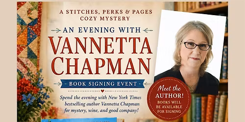 Book Signing Event- Vannetta Chapman