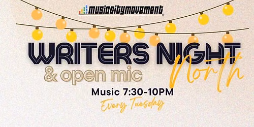 Writer's Night & Open Mic - North at Jolly Ollie's - Hendersonville - Music City Movement