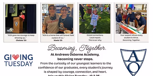 Giving Tuesday at Andrews Osborne Academy